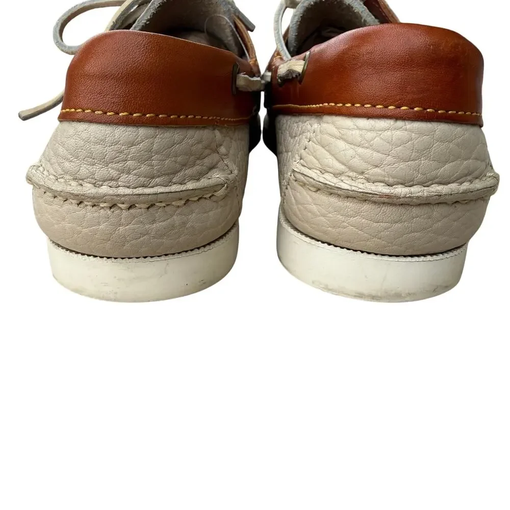 Vintage‎ Dooney & Bourke Regatta Boat Shoes Brown Tan Leather Women's - 8.5